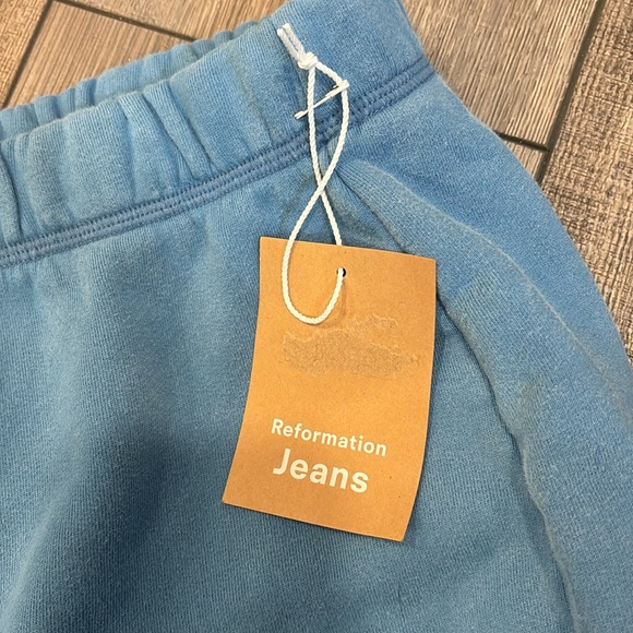 Reformation Classic Sweatpants Parisian Blue Size XL - Picture 4 of 8